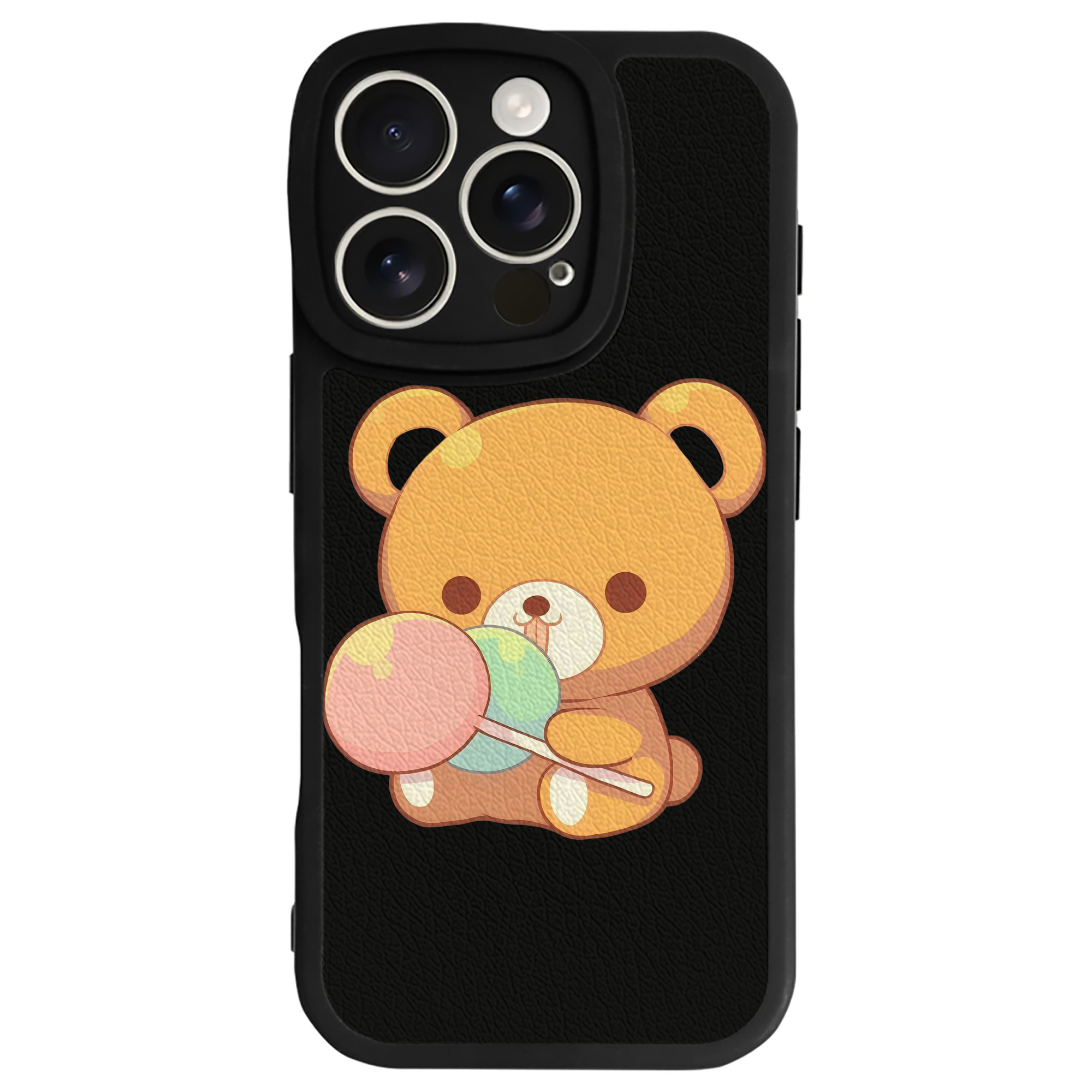 （画像用） リラックマ リラックマ キイロイトリ Rilakkuma Korilakkuma Kiiroitori 【iPhone 16シリーズ対応】シリコンスマホケース（レザー調） 材質：シリコン